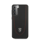 Ferrari Samsung Galaxy S21 Skal Logo Perforerad Svart
