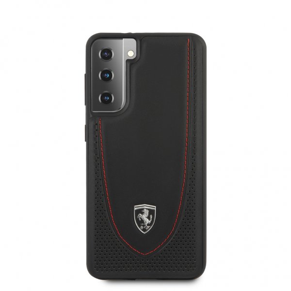 Ferrari Samsung Galaxy S21 Plus Skal Logo Perforerad Svart