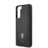 Ferrari Samsung Galaxy S21 Plus Skal Logo Perforerad Svart