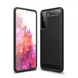 Samsung Galaxy S21 Plus Skal Borstad Kolfibertextur Svart