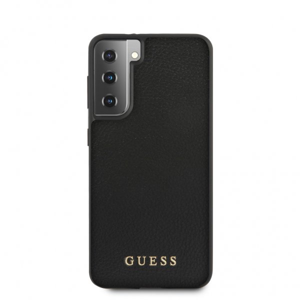 Guess Samsung Galaxy S21 Plus Skal Lädertextur Svart