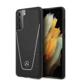 Mercedes Benz Samsung Galaxy S21 Plus Skal Logo Perforerad Dynamic Svart