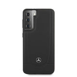 Mercedes Benz Samsung Galaxy S21 Plus Skal Logo Perforerad Svart