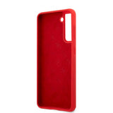 Guess Samsung Galaxy S21 Plus Skal Metal Logo Röd