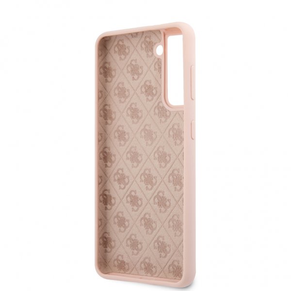 Guess Samsung Galaxy S21 Plus Skal Metal Logo Rosa