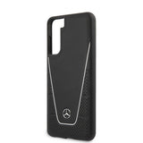 Mercedes Benz Samsung Galaxy S21 Skal Logo Perforerad Dynamic Svart