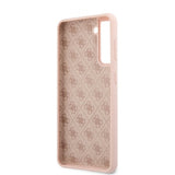 Guess Samsung Galaxy S21 Skal Metal Logo Rosa