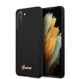 Guess Samsung Galaxy S21 Skal Metal Logo Svart