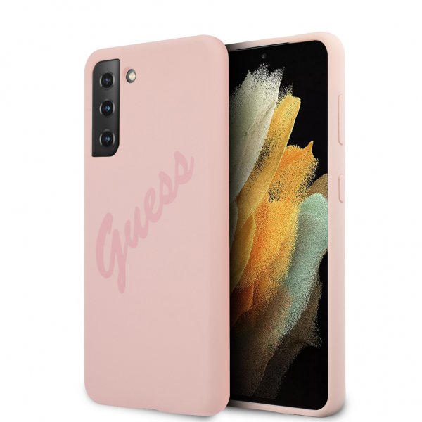 Guess Samsung Galaxy S21 Skal Vintage Logo Rosa