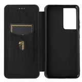 Samsung Galaxy S21 Ultra Fodral Kolfibertextur Svart