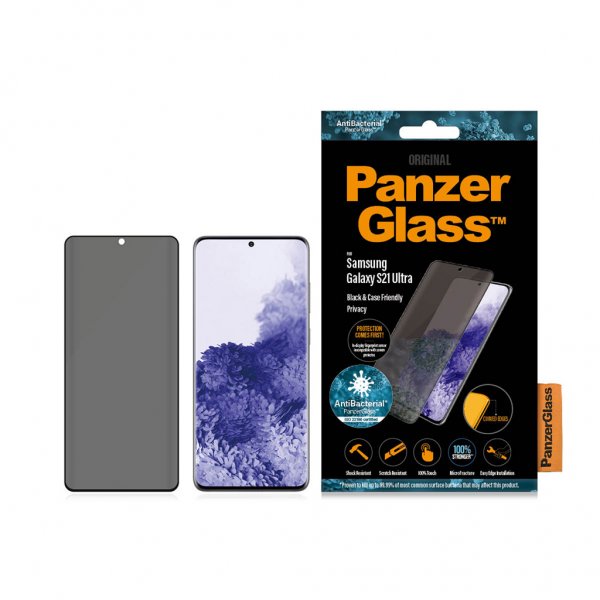 PanzerGlass Samsung Galaxy S21 Ultra Skärmskydd Case Friendly Privacy