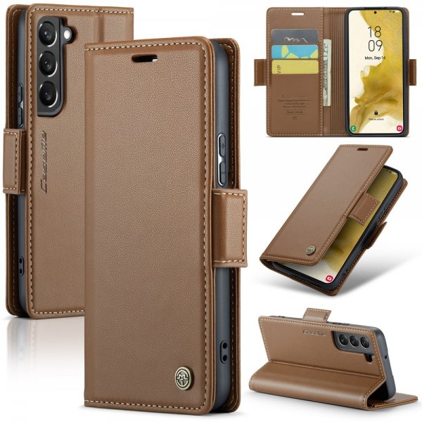 CaseMe Samsung Galaxy S22 Fodral 023 Series Brun