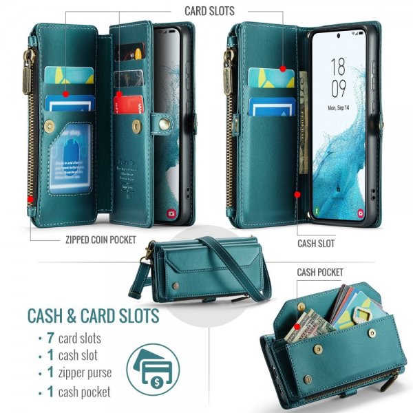 CaseMe Samsung Galaxy S22 Fodral C36 Series Grön