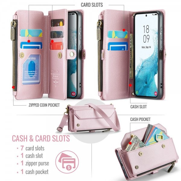 CaseMe Samsung Galaxy S22 Fodral C36 Series Rosa