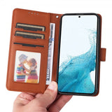 Betopnice Samsung Galaxy S22 Fodral med Löstagbart Skal 005 Brun