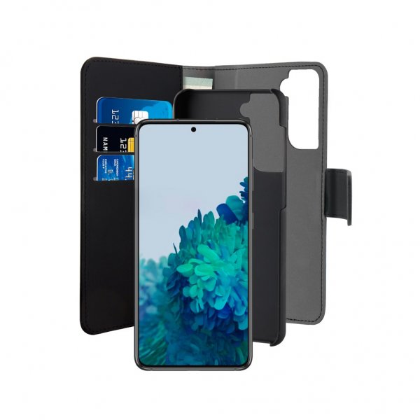 Puro Samsung Galaxy S22 Fodral Wallet Detachable 2 in 1 Svart