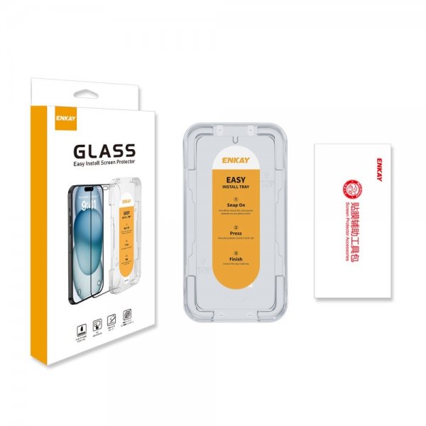 Enkay Samsung Galaxy S22/Galaxy S23 Skärmskydd med Monteringsram Easy Install