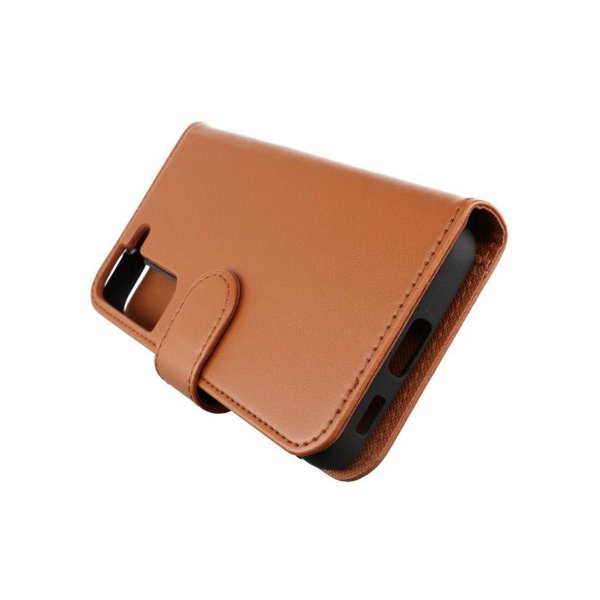 Rvelon Samsung Galaxy S22 Fodral Magnetiskt Avtagbart Skal Brun