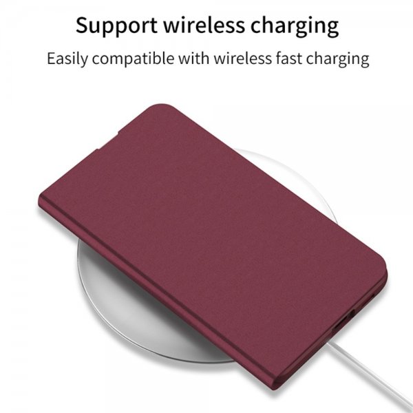 GKK Samsung Galaxy S22 Plus Fodral med Pennfack Vinröd