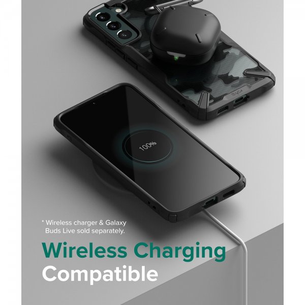 Ringke Samsung Galaxy S22 Plus Skal Fusion-X Camo Black