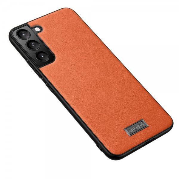 Sulada Samsung Galaxy S22 Plus Skal Lädertextur Orange