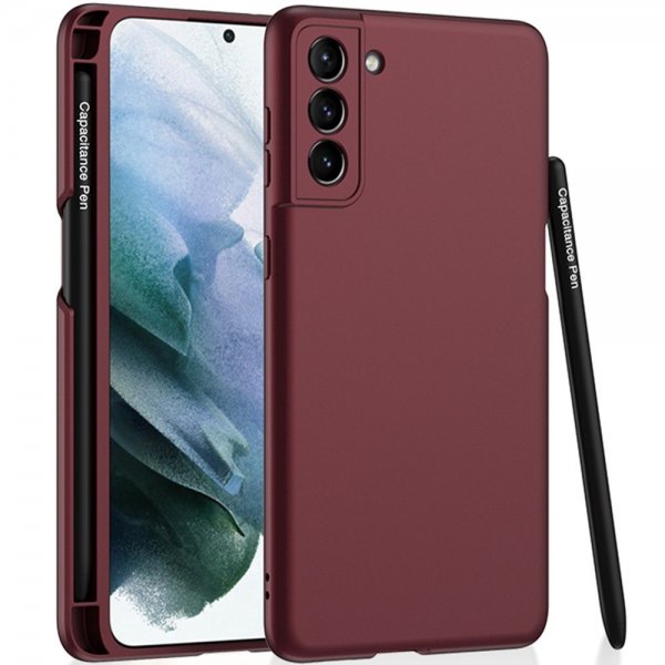 GKK Samsung Galaxy S22 Plus Skal med Stylus Vinröd
