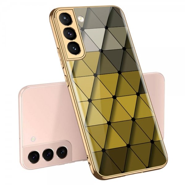 GKK Samsung Galaxy S22 Plus Skal Motiv Gula Trianglar