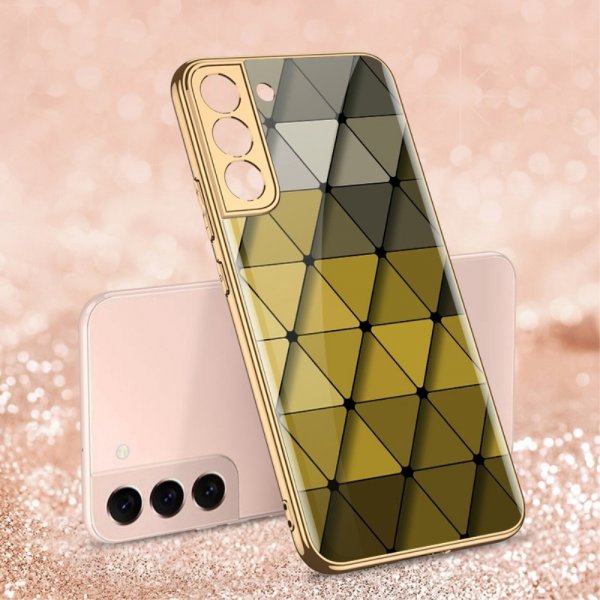 GKK Samsung Galaxy S22 Plus Skal Motiv Gula Trianglar