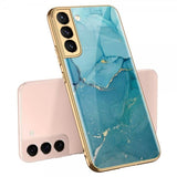 GKK Samsung Galaxy S22 Plus Skal Motiv Marmor Blå