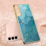 GKK Samsung Galaxy S22 Plus Skal Motiv Marmor Blå