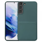 Samsung Galaxy S22 Plus Skal Silikon Kortfack Mörkgrön