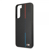 BMW Samsung Galaxy S22 Plus Skal Triangle Pattern & Tricolor Stripe Svart