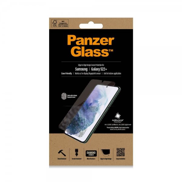 PanzerGlass Samsung Galaxy S22 Plus Skärmskydd Case Friendly Fingerprint