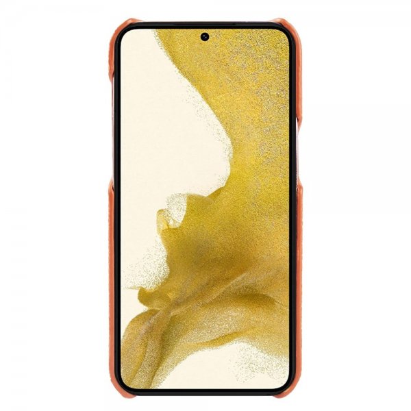 Samsung Galaxy S22 Skal Äkta Läder MagSafe Orange