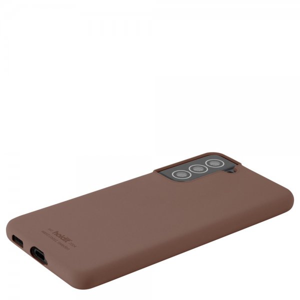 holdit Samsung Galaxy S22 Skal Silikon Dark Brown