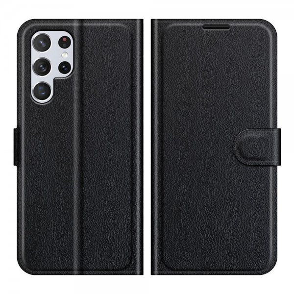 Nordic Covers Samsung Galaxy S22 Ultra Fodral Litchi Raven Black