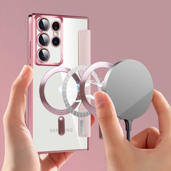Samsung Galaxy S22 Ultra Fodral MagSafe Rosa