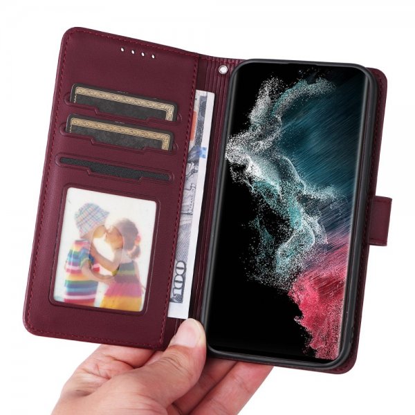 Betopnice Samsung Galaxy S22 Ultra Fodral med Löstagbart Skal 005 Röd