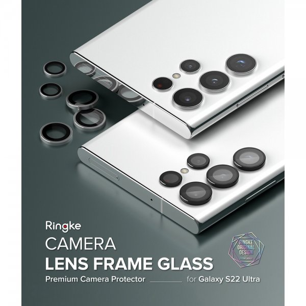 Ringke Samsung Galaxy S22 Ultra Kameraskydd Camera Lens Frame Silver
