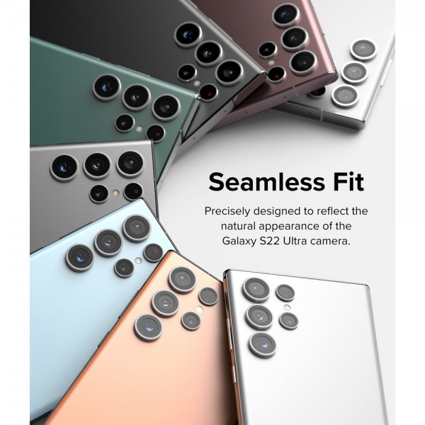Ringke Samsung Galaxy S22 Ultra Kameraskydd Camera Lens Frame Silver