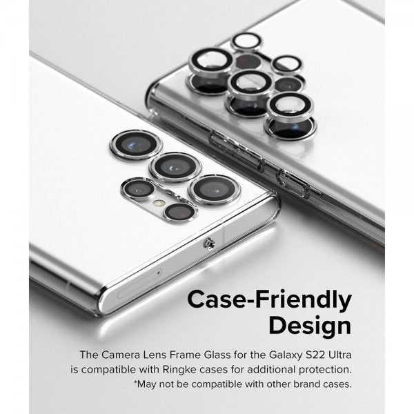Ringke Samsung Galaxy S22 Ultra Kameraskydd Camera Lens Frame Silver