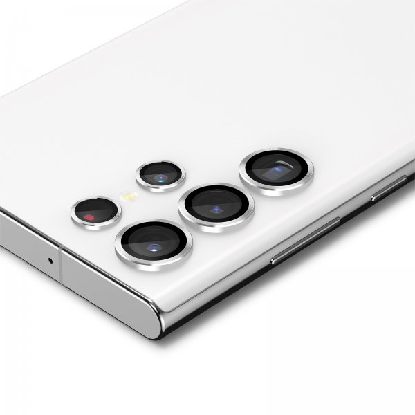 Spigen Samsung Galaxy S22 Ultra Kameraskydd GLAS.tR EZ Fit Optik Pro 2-pack Phantom White