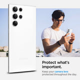 Spigen Samsung Galaxy S22 Ultra Kameraskydd GLAS.tR EZ Fit Optik Pro 2-pack Phantom White