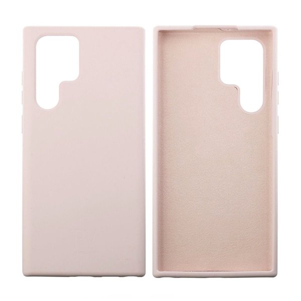 Rvelon Samsung Galaxy S22 Ultra Skal Silikon Sandrosa