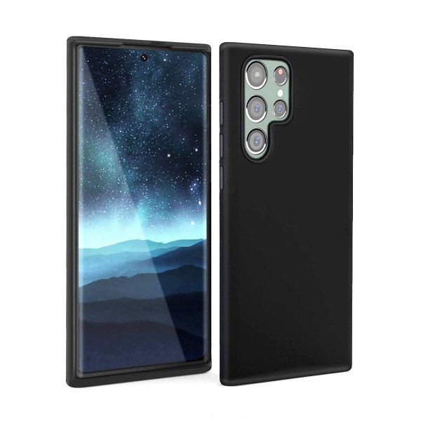 Rvelon Samsung Galaxy S22 Ultra Skal Silikon Svart