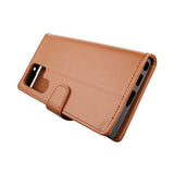 Rvelon Samsung Galaxy S22 Ultra Fodral Utfällbart Kortfack Brun