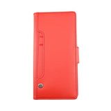 Rvelon Samsung Galaxy S22 Ultra Fodral Utfällbart Kortfack Röd
