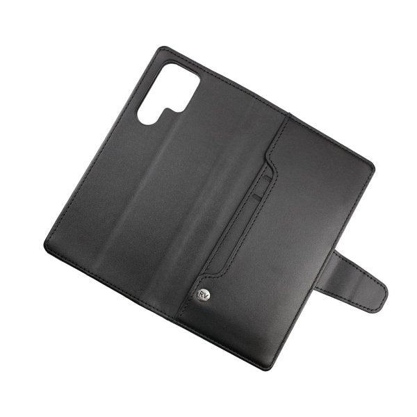 Rvelon Samsung Galaxy S22 Ultra Fodral Utfällbart Kortfack Svart