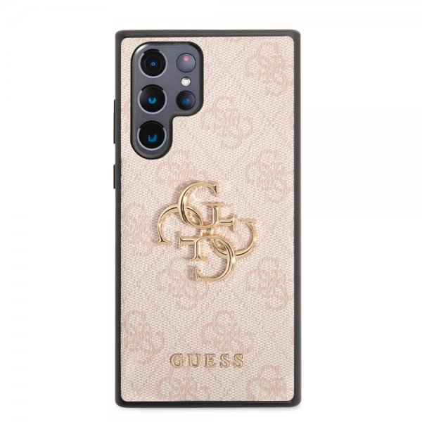 Guess Samsung Galaxy S22 Ultra Skal 4G Logo Rosa