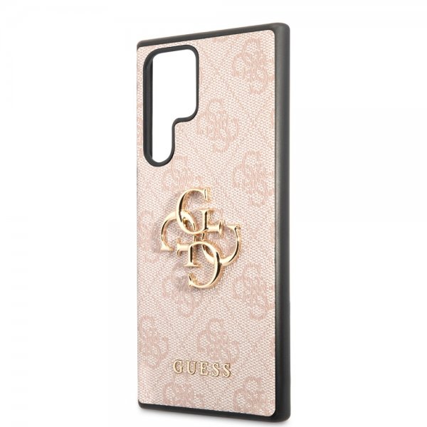 Guess Samsung Galaxy S22 Ultra Skal 4G Logo Rosa